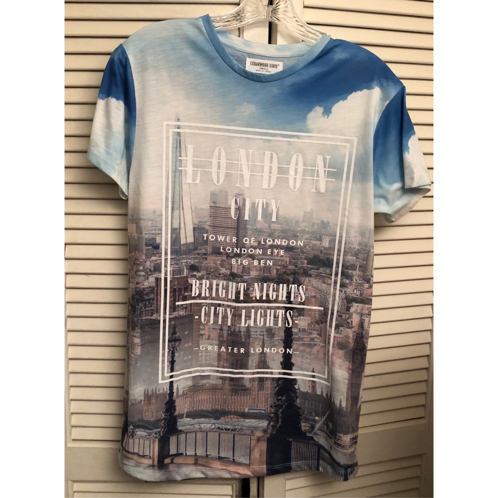 Rare! Cedarwood State Unisex London City Greater London Short Sleeve T Shirt S